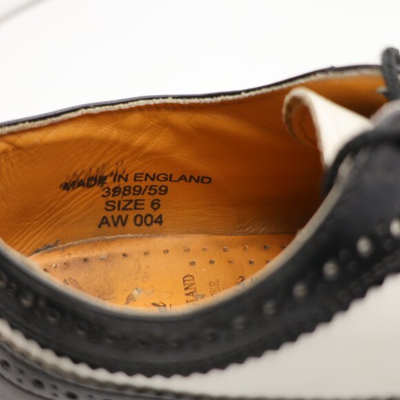 Doc Dr Marten Wingtip 3989 Men's UK 6 US 7 Bex Brogues Black & White England - Picture 3 of 16